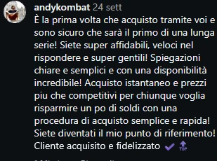 Feedback reale di andykombat