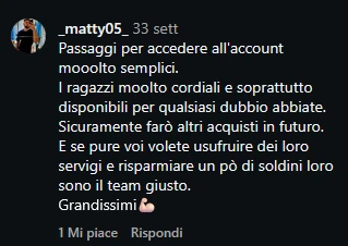 Feedback reale di _matty05_