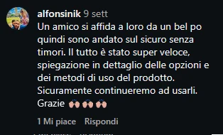 Feedback reale di alfonsinik